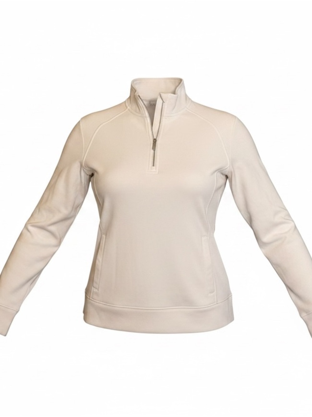 Tommy Bahama  White  Quarter-Zip  Mock Neck  Pullover Size:XL